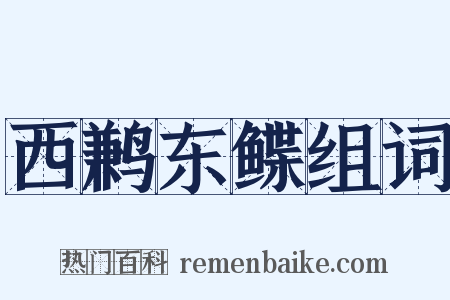 西鹣东鲽组词是什么意思的图片